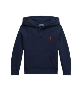 Fleece-sweatshirt med htte navy
