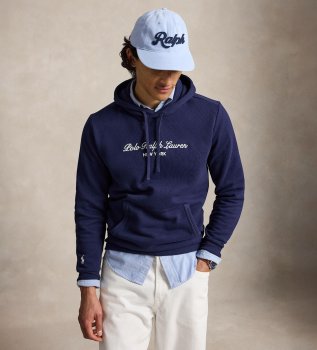 Sweat-shirt en molleton avec logo marine