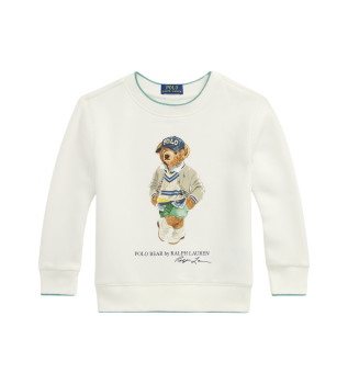 Polo Bear fleece-sweatshirt off-white