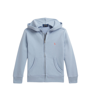 Felpa blu in spugna francese