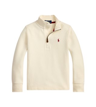 Felpa unisex con Polo Bear beige