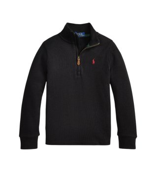 Sweat-shirt unisexe en molleton avec Polo Bear noir