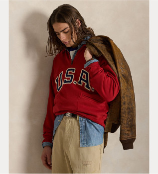 Vintage Fit Usa jopica rdeča