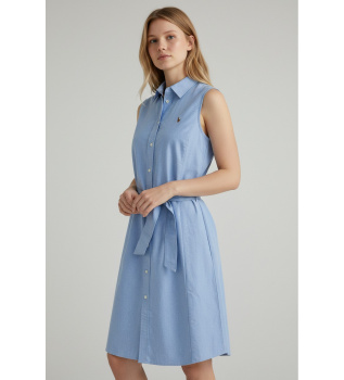 Abito blu in tessuto