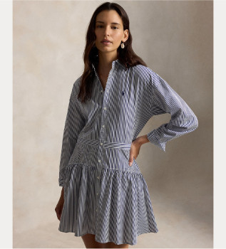 Abito blu in tessuto