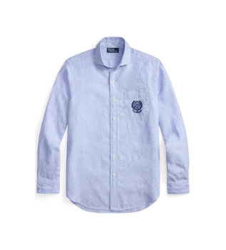 Wimbledon Linen Shirt Classic Fit blue