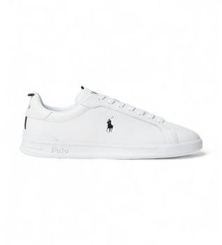 Sneakers in pelle con logo bianco