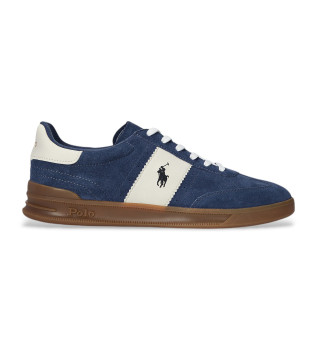 Heritage Aera navy leather trainers