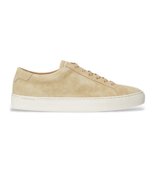 Baskets en cuir beige Jermain