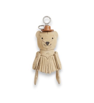 Adorno de pele de Polo Bear Western bege