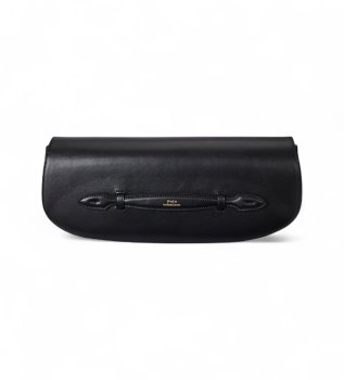 Pochette Bellport in pelle con patta nera