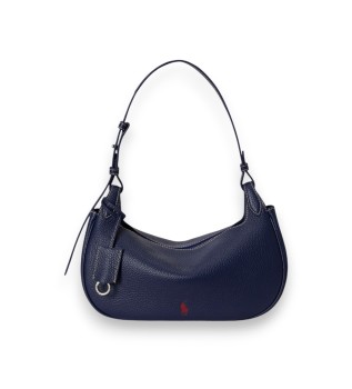 Polo Play navy leather shoulder bag