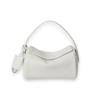 Borsone duffel piccolo Polo Play in pelle bianco
