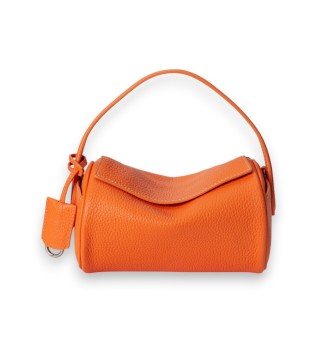 Borsone duffel piccolo Polo Play in pelle arancione