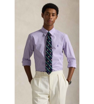 Lilac Custom Fit stretch poplin shirt