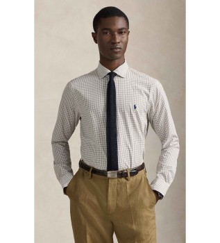 Custom Fit skjorta i stretchpoplin Vit