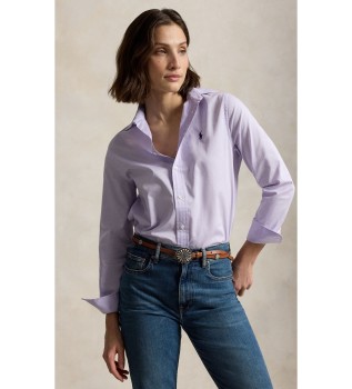 Classic Fit lilac cotton twill shirt