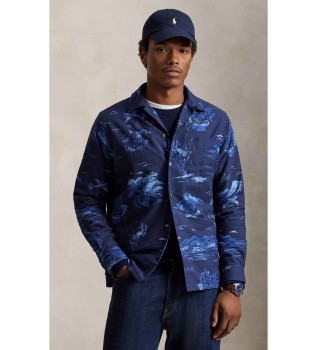 Camisa oxford con Polo Bear Classic Fit marino