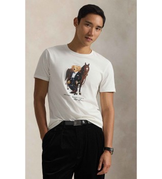 T-shirt do Ano Novo Lunar com um Polo Urso branco