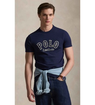 T-shirt with Western logo navy