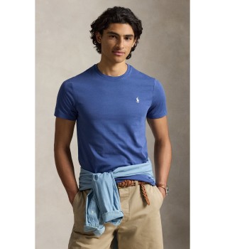 T-shirt en maille Custom Slim Fit marine
