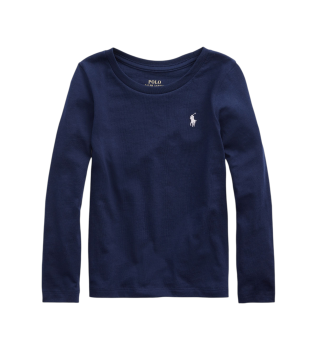 Maglietta in jersey di maglia blu marino