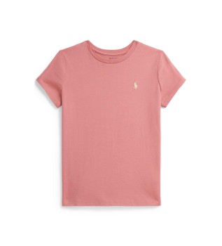 Maglietta in maglia di cotone rosa