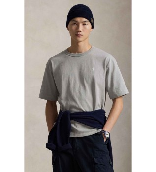 T-shirt em malha de jersey Relaxed Fit cinzenta