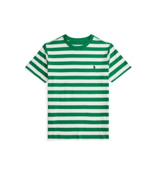 Camiseta de punto jersey�con rayas verde