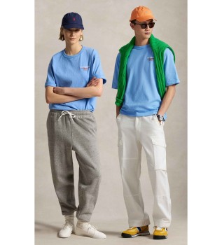 Polo Sport T-shirt Relaxed Fit pletena majica modra