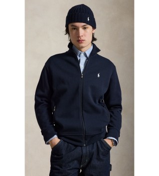 Navy double knit tracksuit jacket