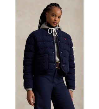 Giacca in lana e cashmere con bottoni blu navy