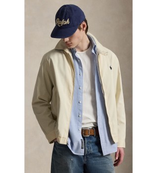 Twillkavaj med dubbelt bälgveck beige