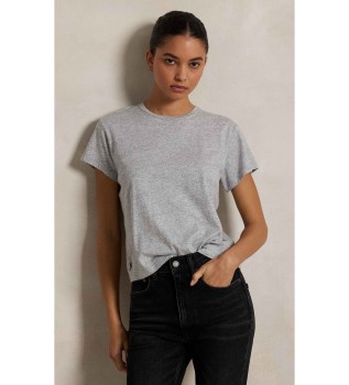 Shrunken Fit classic knitted T-shirt grey
