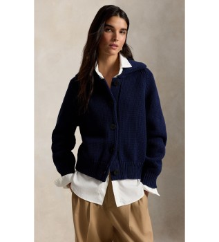 Cardigan van marineblauw katoenmix