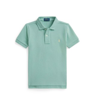 Iconisch turquoise piqu� poloshirt