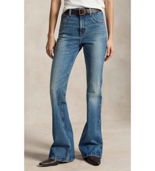 Blauwe flared jeans