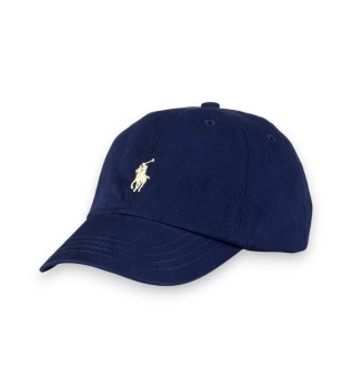 Chino-cap i marinebl� bomuld