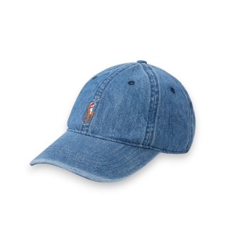 Gorra de denim índigo azul