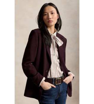 Lilla blazer i uldkrepp