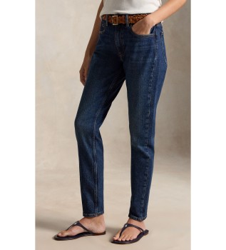 Jeans Super Slim Fit med medelhög midja blå