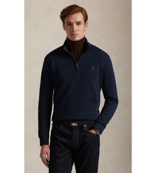 Camisola semi-transparente em azul-marinho