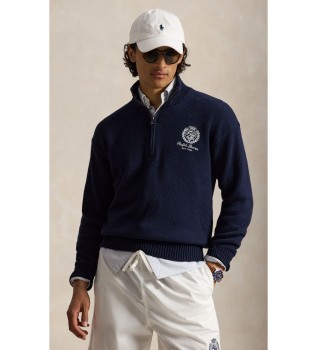 Pull en coton Relaxed Fit marine
