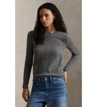 Pull en laine et cachemire gris