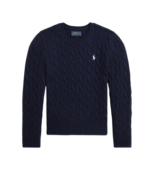 Pull en laine et cachemire marine