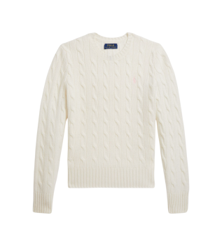 Pull en laine et cachemire beige