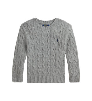 Pull en laine et cachemire gris