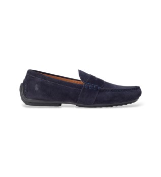 Mocassini in pelle scamosciata blu navy Reynold