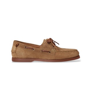 Scarpe da barca in pelle scamosciata beige Merton