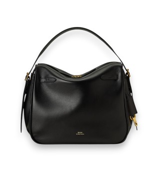Borsa satchel Polo ID in pelle nera